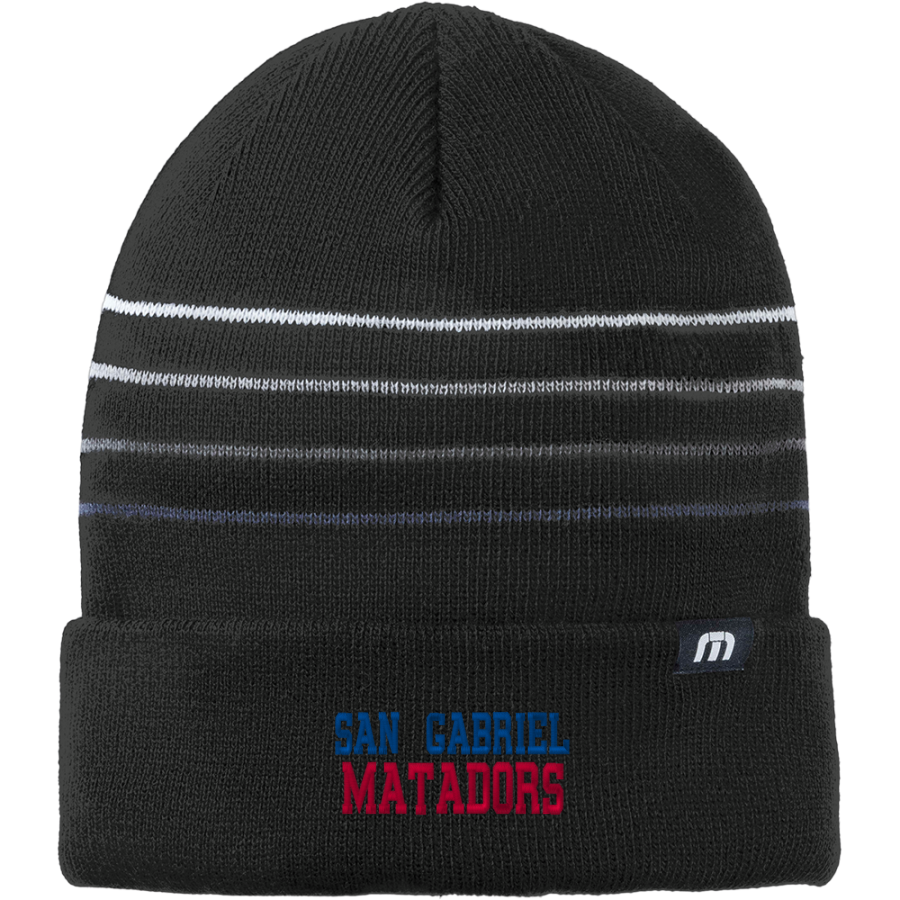 SAN GABRIEL HIGH SCHOOL MATADORS <span class="pdp-name-mascot">SAN GABRIEL MATADORS</span> TravisMathew Striped Cuffed Beanie
