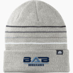 Tampa Youth Basketball Association TravisMathew Striped Cuffed Beanie Front Thumbnail