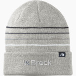 Breck Mustangs TravisMathew Striped Cuffed Beanie Front Thumbnail