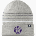 Holy Cross Crusaders TravisMathew Striped Cuffed Beanie Front Thumbnail