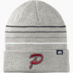 Pulaski Red Raiders TravisMathew Striped Cuffed Beanie Front Thumbnail