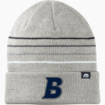 Brandeis Judges Online Store <span class="pdp-name-mascot">Brandeis Judges</span> TravisMathew Striped Cuffed Beanie Front Thumbnail