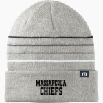 Massapequa Chiefs <span class="pdp-name-mascot">Massapequa Chiefs</span> TravisMathew Striped Cuffed Beanie Front Thumbnail