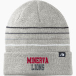 MINERVA HIGH SCHOOL LIONS <span class="pdp-name-mascot">MINERVA LIONS</span> TravisMathew Striped Cuffed Beanie Front Thumbnail
