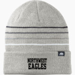 Northwest University Eagles Online Store TravisMathew Striped Cuffed Beanie Front Thumbnail