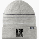 ARP HIGH SCHOOL TIGERS <span class="pdp-name-mascot">ARP TIGERS</span> TravisMathew Striped Cuffed Beanie Front Thumbnail
