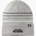 Frontier Academy Wolverines <span class="pdp-name-mascot">Frontier Academy Wolverines</span> TravisMathew Striped Cuffed Beanie Front Thumbnail