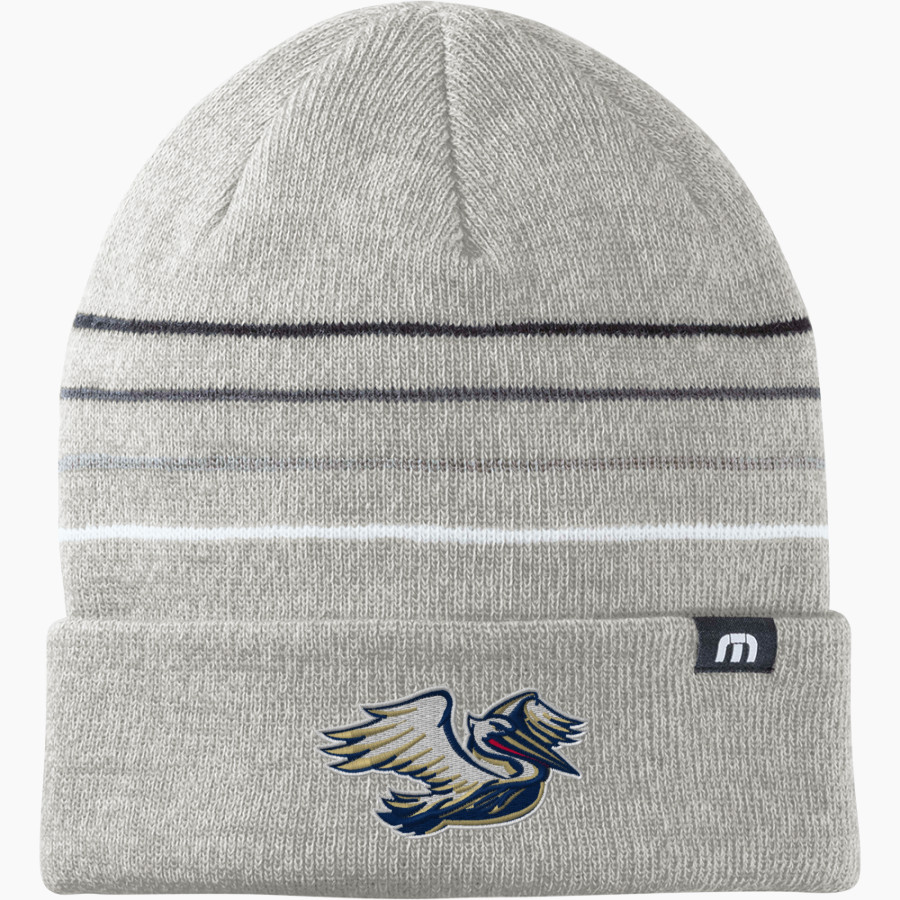 Morris Jeff Pelicans TravisMathew Striped Cuffed Beanie