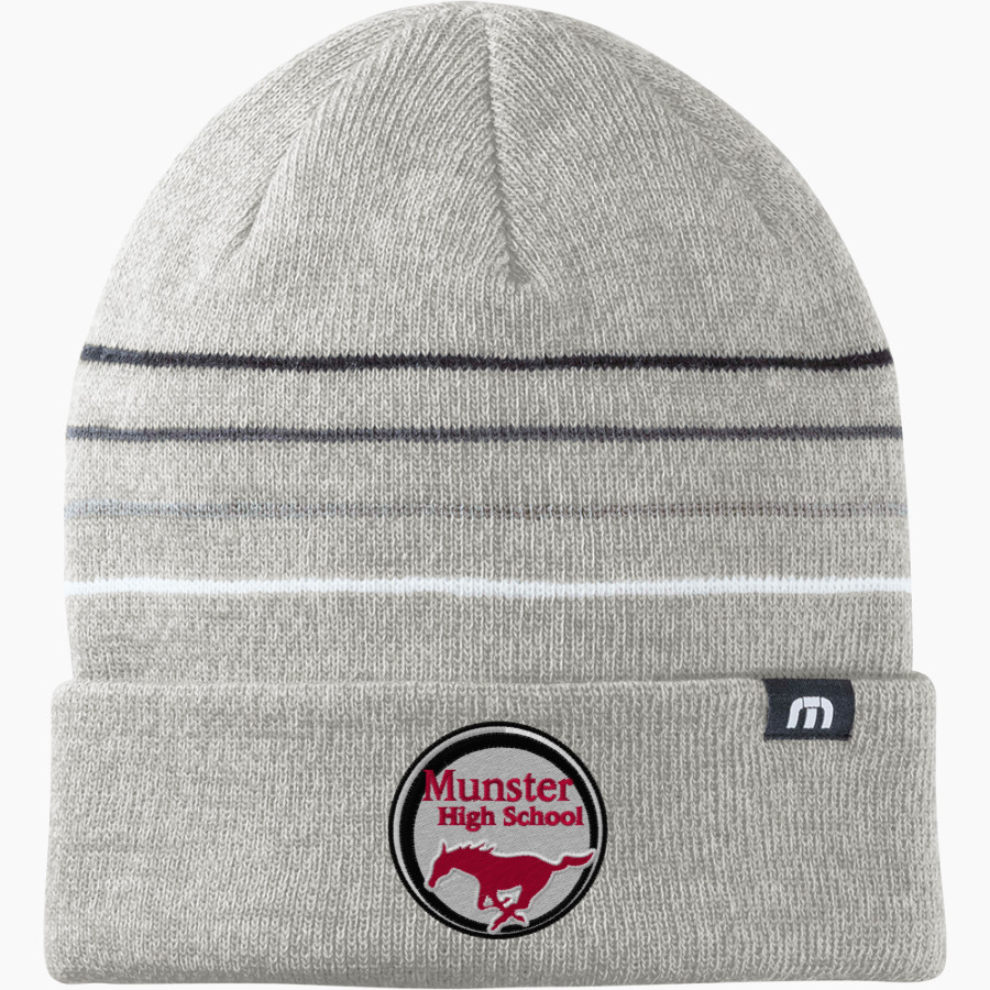 MUNSTER HIGH SCHOOL MUSTANGS <span class="pdp-name-mascot">MUNSTER MUSTANGS</span> TravisMathew Striped Cuffed Beanie