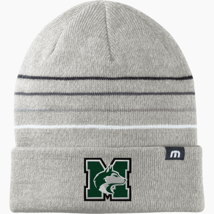 MONADNOCK REGIONAL MIDDLE HIGH SCHOOL HUSKIES <span class="pdp-name-mascot">MONADNOCK REGIONAL HUSKIES</span> TravisMathew Striped Cuffed Beanie
