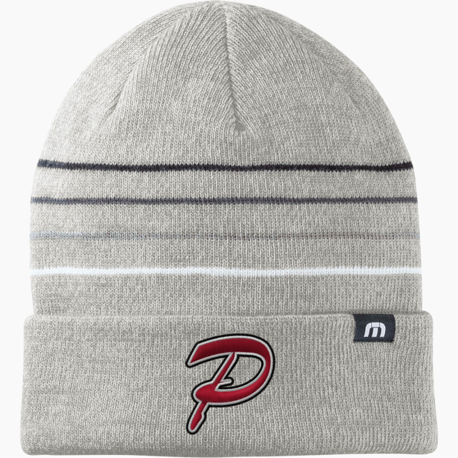 Pulaski Red Raiders TravisMathew Striped Cuffed Beanie