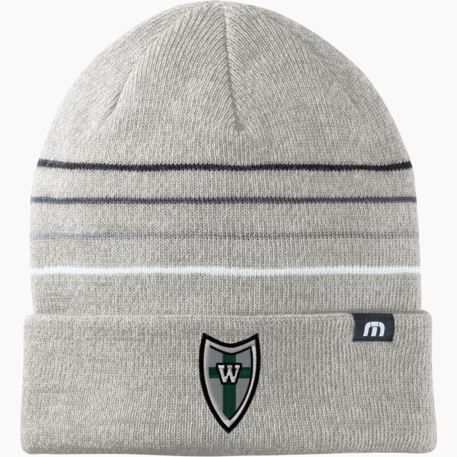 West Lutheran Warriors TravisMathew Striped Cuffed Beanie