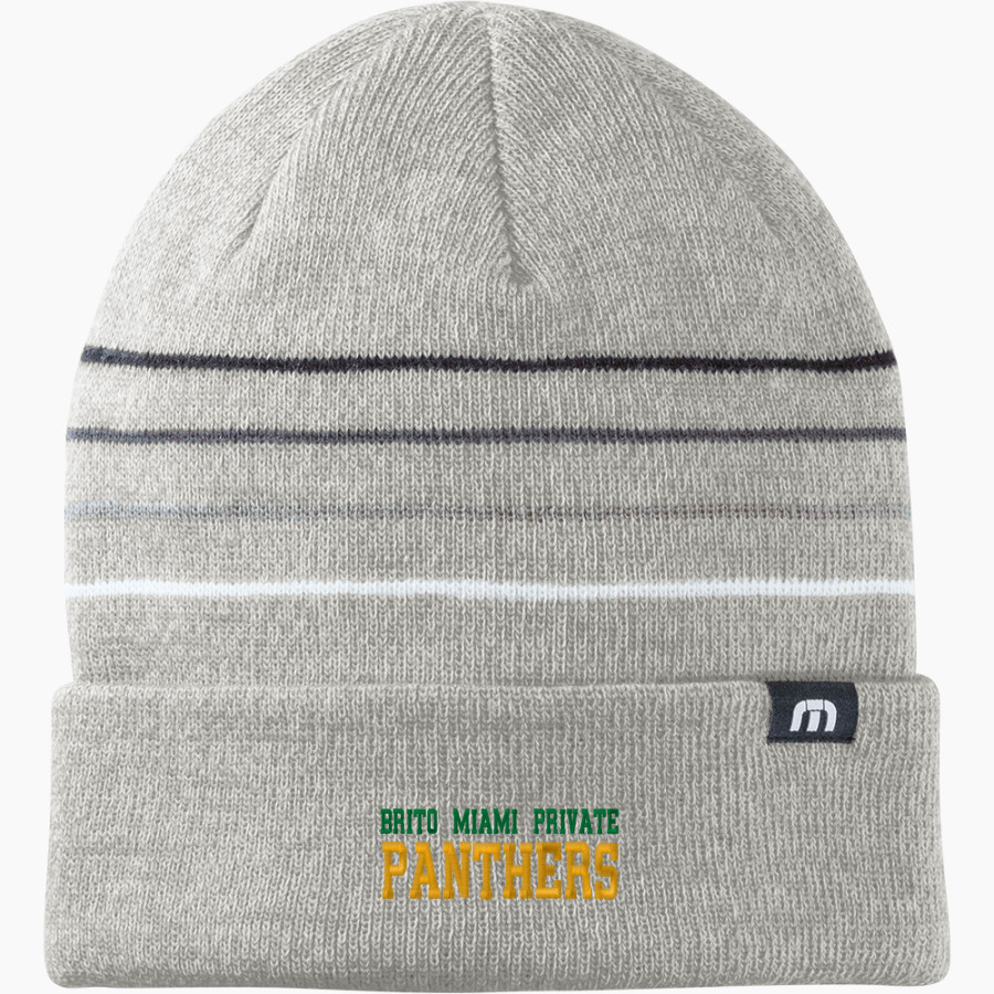BRITO MIAMI PRIVATE PANTHERS <span class="pdp-name-mascot">BRITO MIAMI PRIVATE PANTHERS</span> TravisMathew Striped Cuffed Beanie