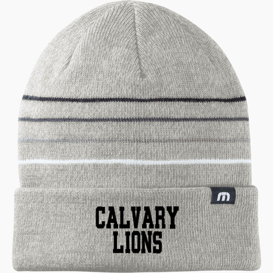Calvary Lions TravisMathew Striped Cuffed Beanie