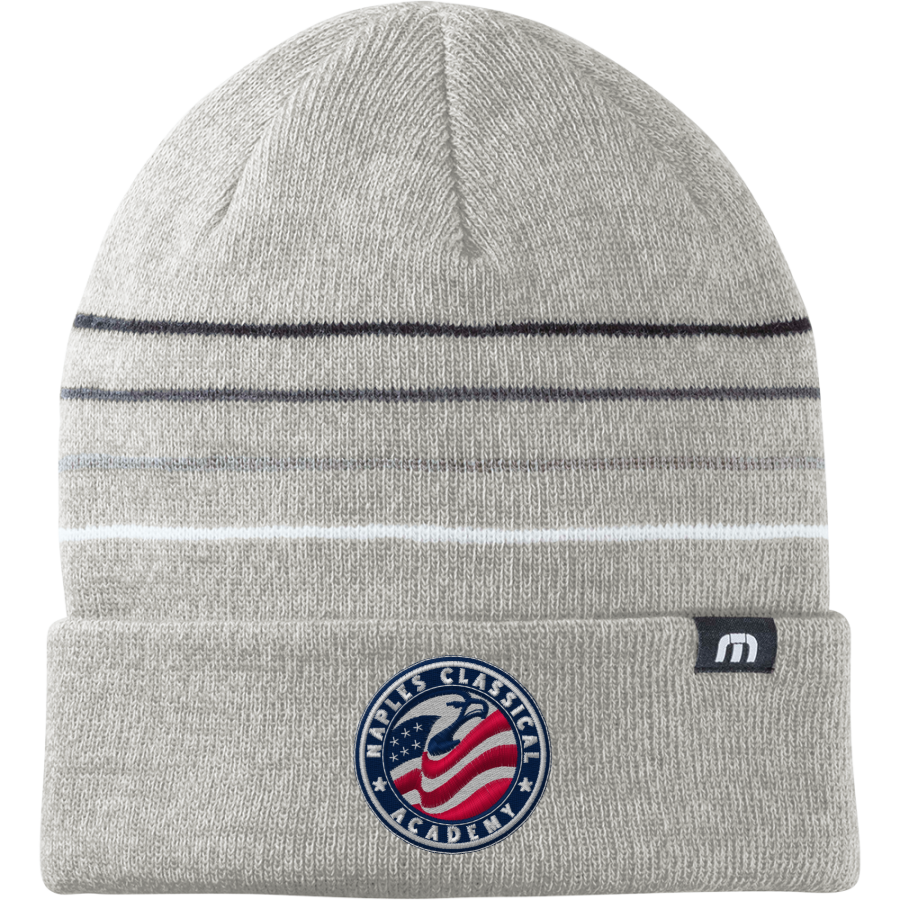 Naples Classical Academy <span class="pdp-name-mascot">Naples Classical Academy Patriots</span> TravisMathew Striped Cuffed Beanie