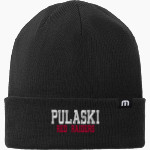Pulaski Red Raiders TravisMathew Solid Cuffed Beanie Front Thumbnail