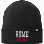 Rome High School Wolves Online Store TravisMathew Solid Cuffed Beanie Front Thumbnail