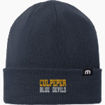 CULPEPER HIGH SCHOOL BLUE DEVILS <span class="pdp-name-mascot">CULPEPER BLUE DEVILS</span> TravisMathew Solid Cuffed Beanie Front Thumbnail