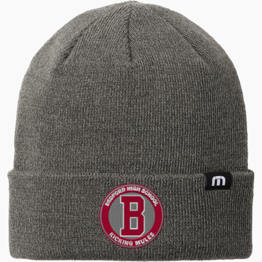 BEDFORD SCHOOLS KICKING MULES <span class="pdp-name-mascot">BEDFORD PUBLIC KICKING MULES</span> TravisMathew Solid Cuffed Beanie
