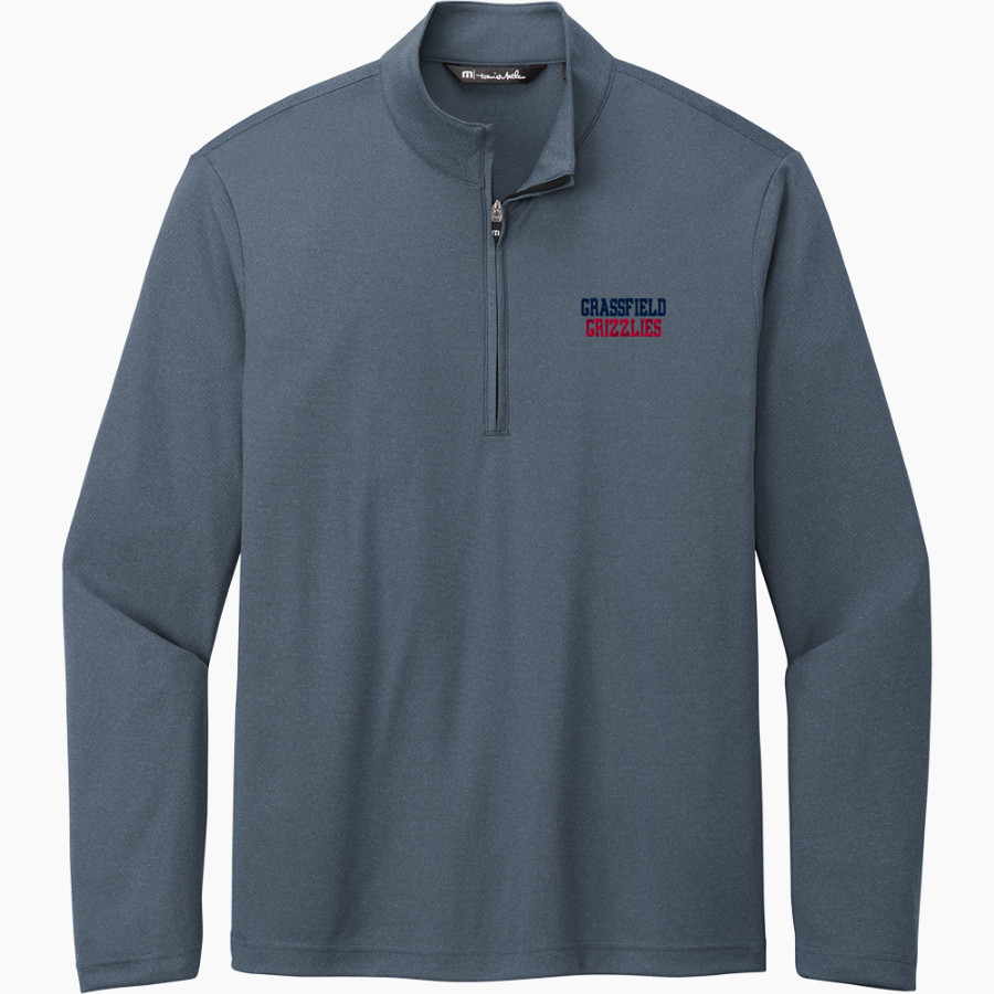 GRASSFIELD HIGH SCHOOL GRIZZLIES <span class="pdp-name-mascot">GRASSFIELD GRIZZLIES</span> TravisMathew Men's Coto Performance 1/4-Zip