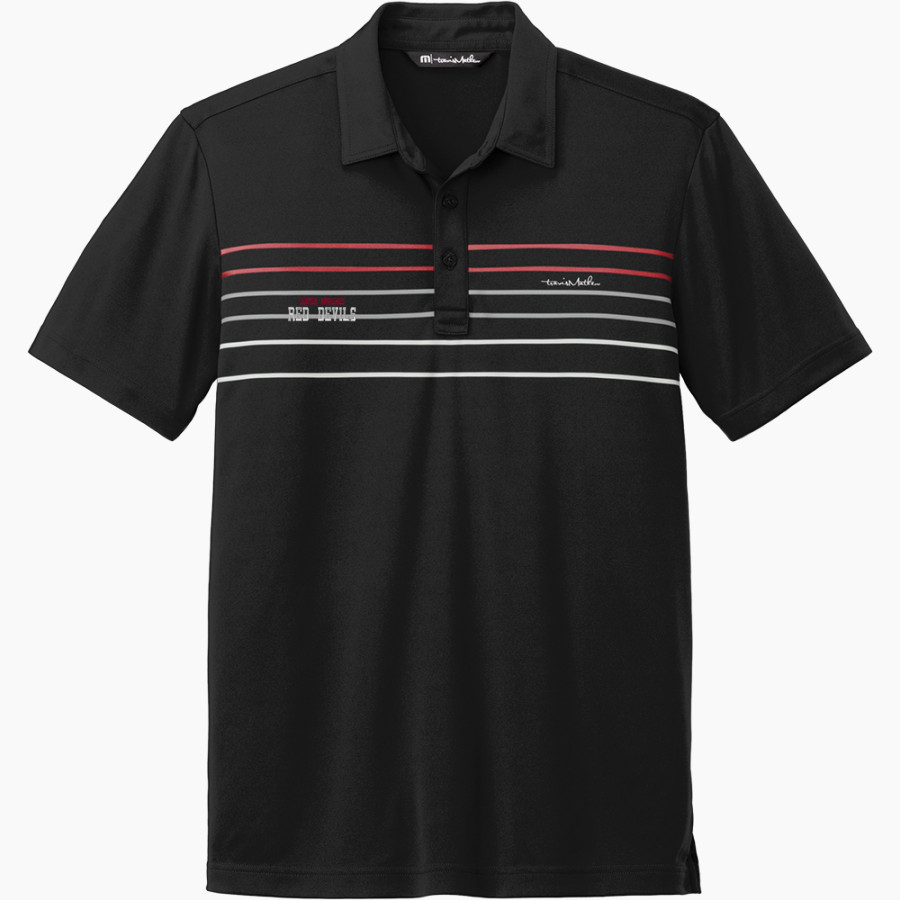 CENTER MORICHES HIGH SCHOOL RED DEVILS <span class="pdp-name-mascot">CENTER MORICHES RED DEVILS</span> TravisMathew Men's Coto Performance Chest Stripe Polo