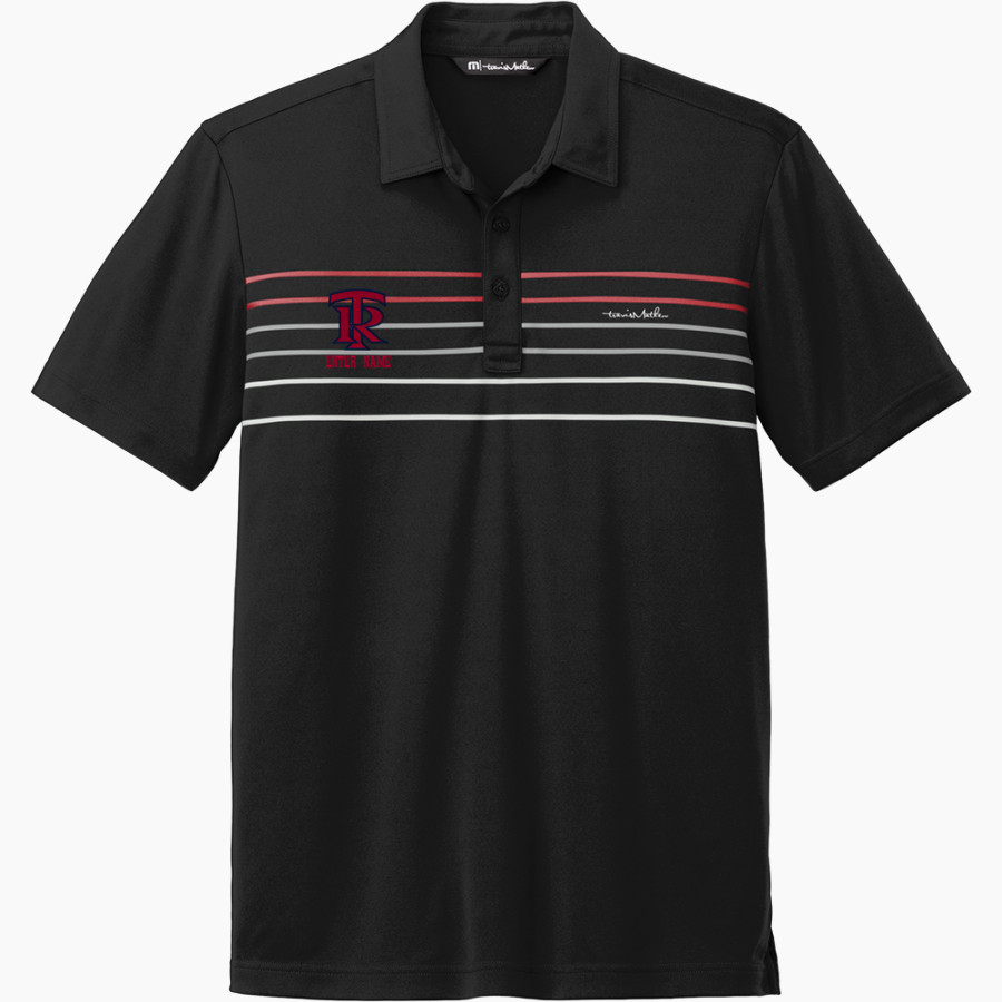 TIPTON ROSEMARK ACADEMY REBELS TravisMathew Men's Coto Performance Chest Stripe Polo