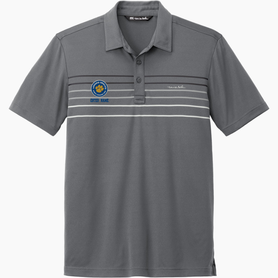 Lansing Bobcats Bobcats TravisMathew Men's Coto Performance Chest Stripe Polo