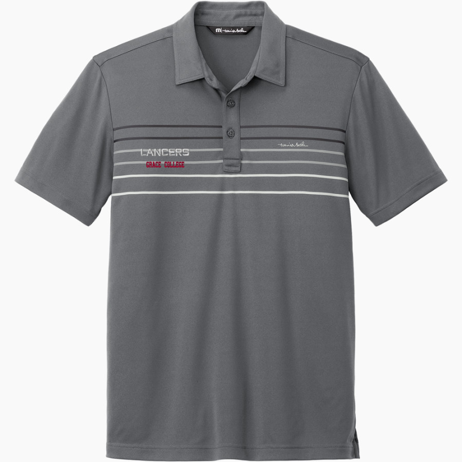 Grace College Lancers TravisMathew Men's Coto Performance Chest Stripe Polo