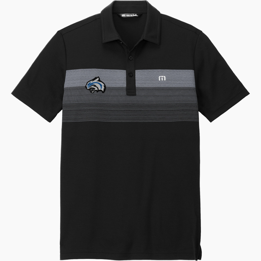 Blue Hill Bobcats <span class="pdp-name-mascot">Blue Hill Community School District Bobcats</span> TravisMathew Men's Coastal Chest Stripe Polo