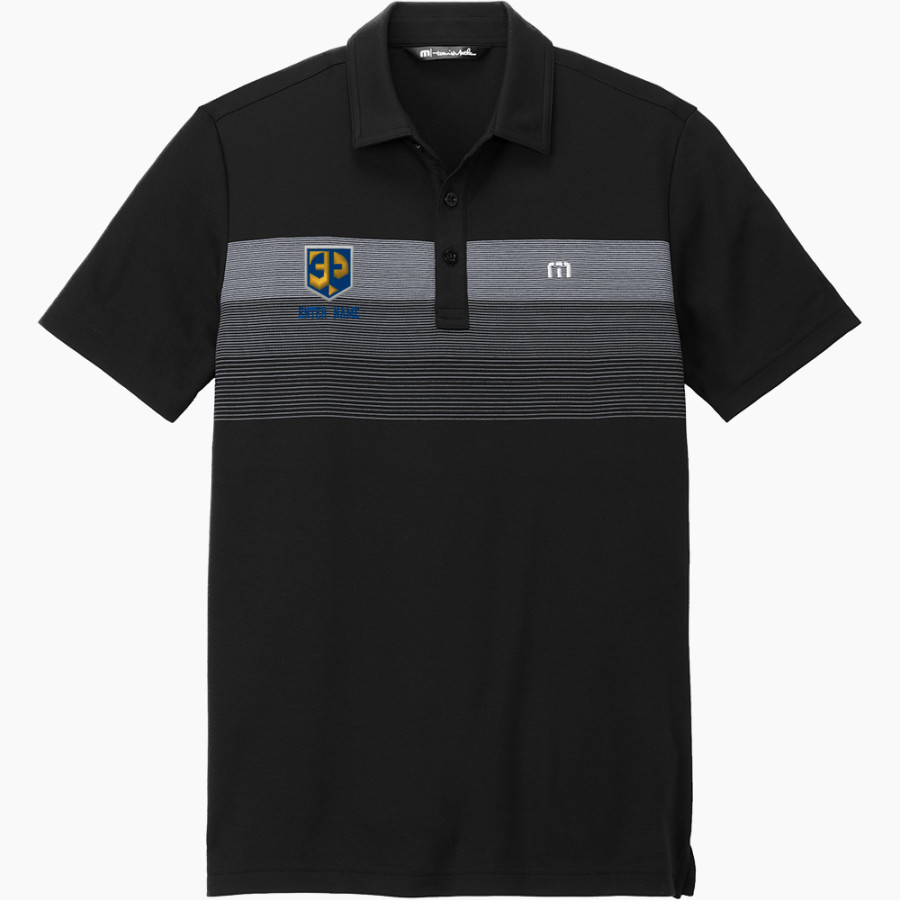 Central Wisconsin Christian Crusaders Online Store TravisMathew Men's Coastal Chest Stripe Polo