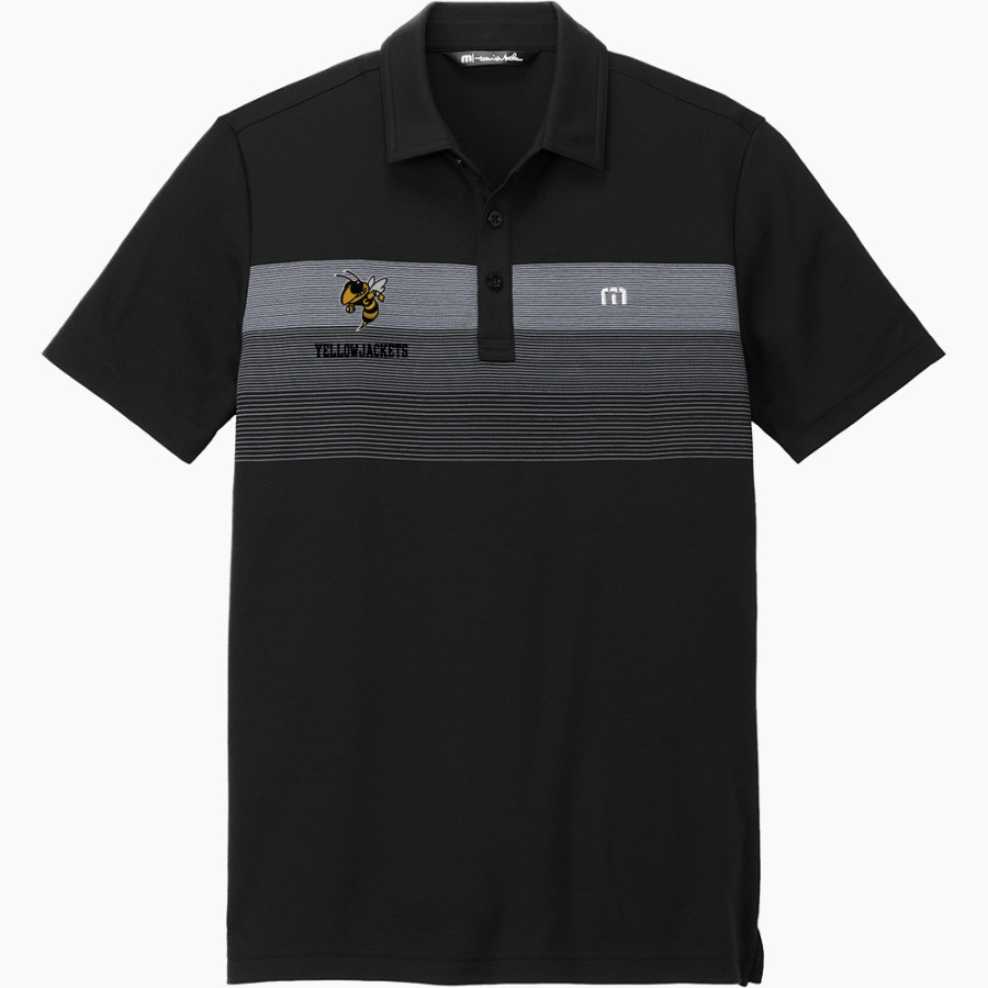 CLINTON HIGH SCHOOL YELLOWJACKETS TravisMathew Men's Coastal Chest Stripe Polo