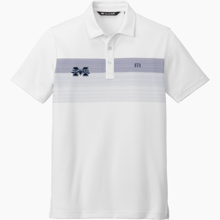 Moravian University Greyhounds <span class="pdp-name-mascot">Moravian University Greyhounds</span> TravisMathew Men's Coastal Chest Stripe Polo