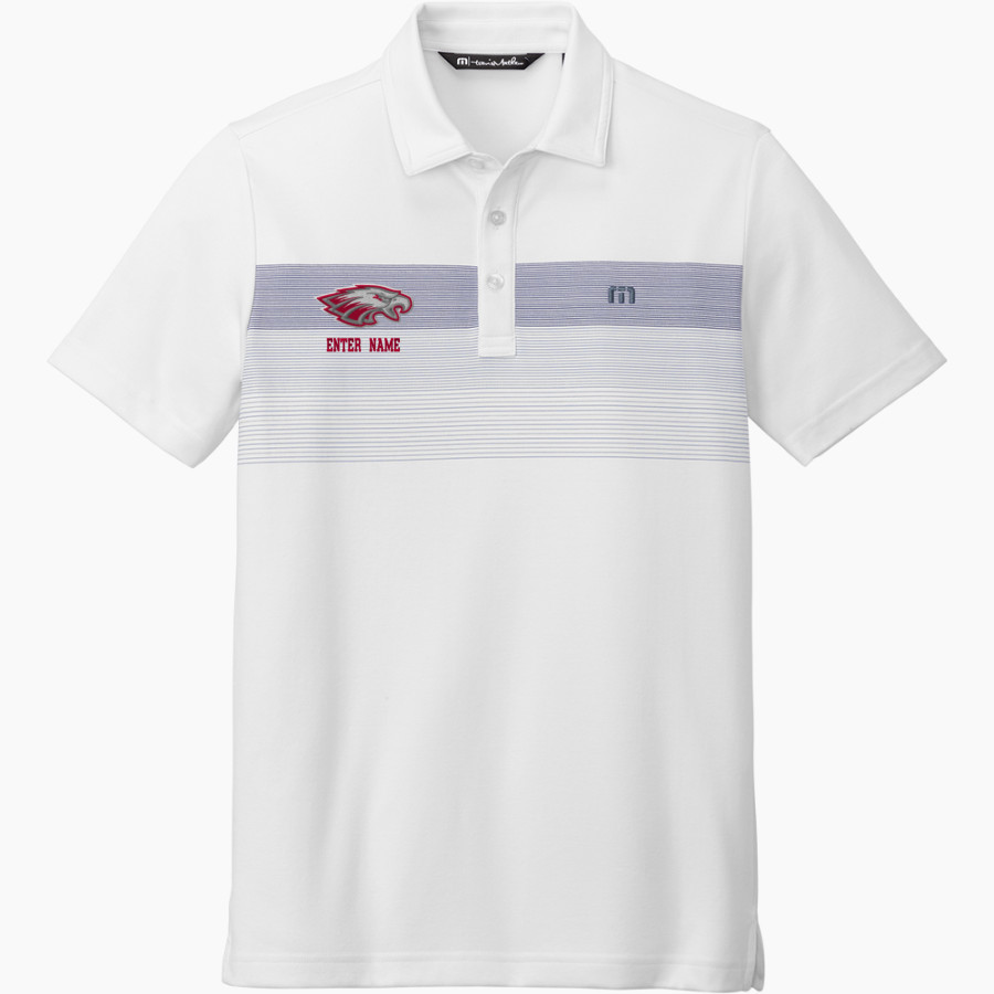 FRANKTON HIGH SCHOOL #EAGLESSOAR TravisMathew Men's Coastal Chest Stripe Polo