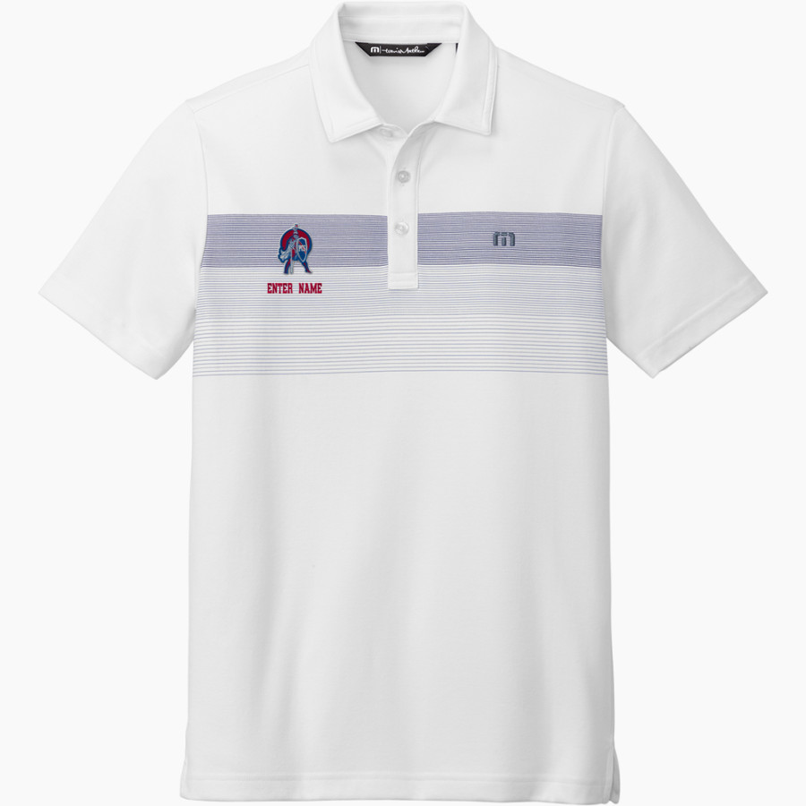 PIEDMONT CHRISTIAN SCHOOL CRUSADERS TravisMathew Men's Coastal Chest Stripe Polo
