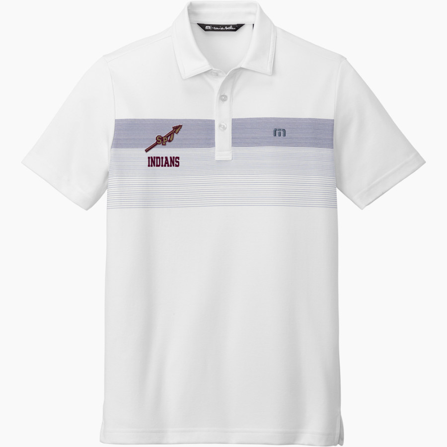 SAINT PAUL HIGH SCHOOL INDIANS <span class="pdp-name-mascot">SAINT PAUL INDIANS</span> TravisMathew Men's Coastal Chest Stripe Polo