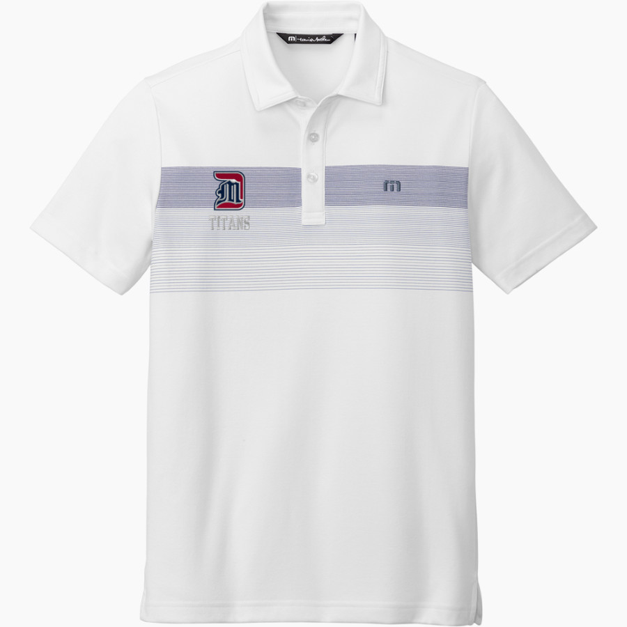 Detroit Mercy Titans Sideline Store <span class="pdp-name-mascot">UDM Titans</span> TravisMathew Men's Coastal Chest Stripe Polo