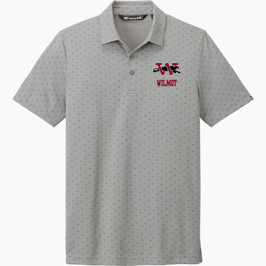 WILMOT UNION HIGH SCHOOL PANTHERS <span class="pdp-name-mascot">WILMOT PANTHERS</span> TravisMathew Men's Oceanside Geo Polo