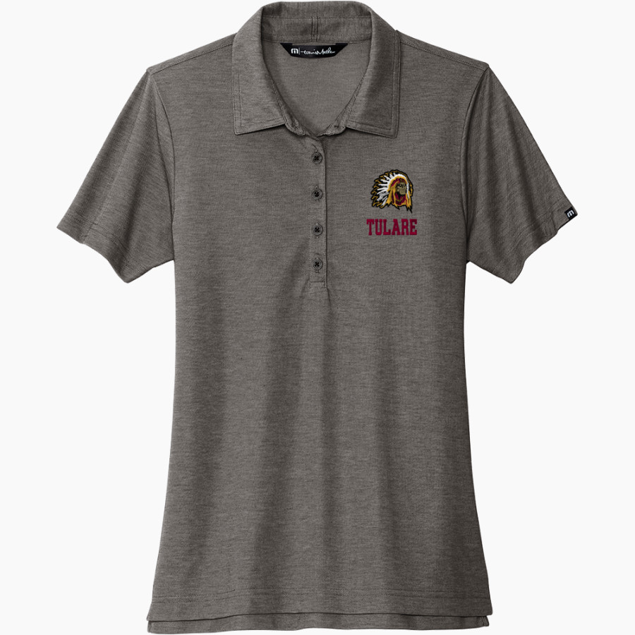 TULARE UNION HIGH SCHOOL REDSKINS <span class="pdp-name-mascot">TULARE TRIBE</span> TravisMathew Women's Oceanside Heather Polo