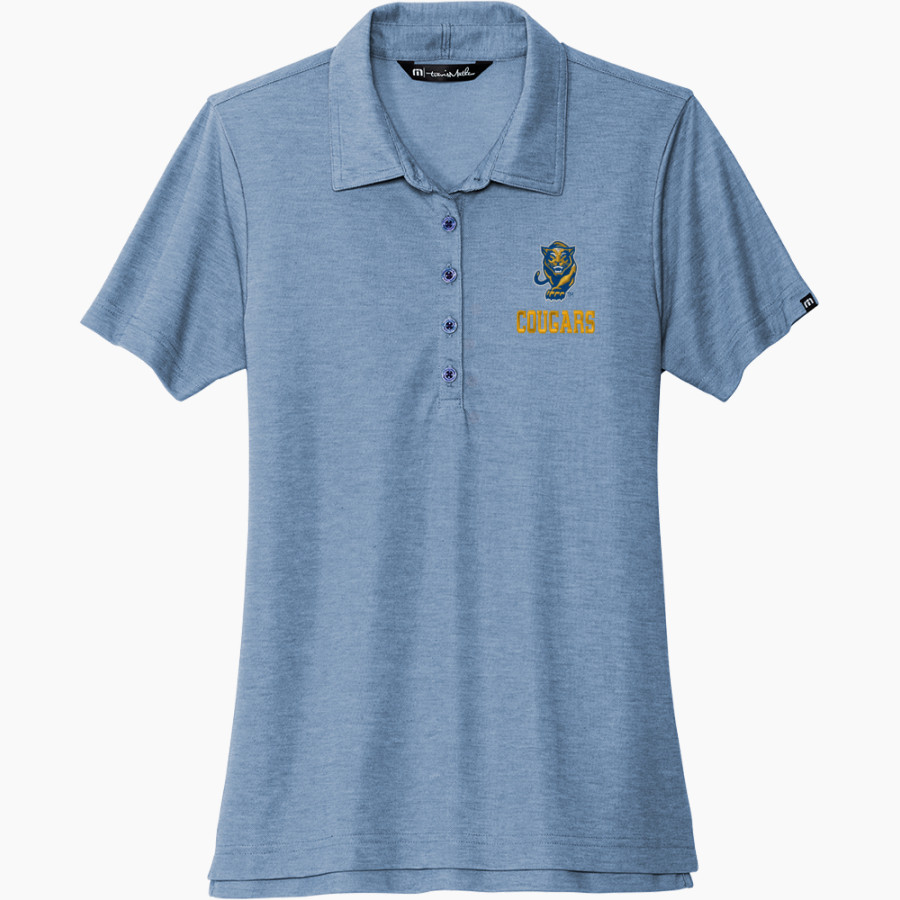 Greenfield Central Cougars Online Store <span class="pdp-name-mascot">Greenfield-Central Cougars</span> TravisMathew Women's Oceanside Heather Polo