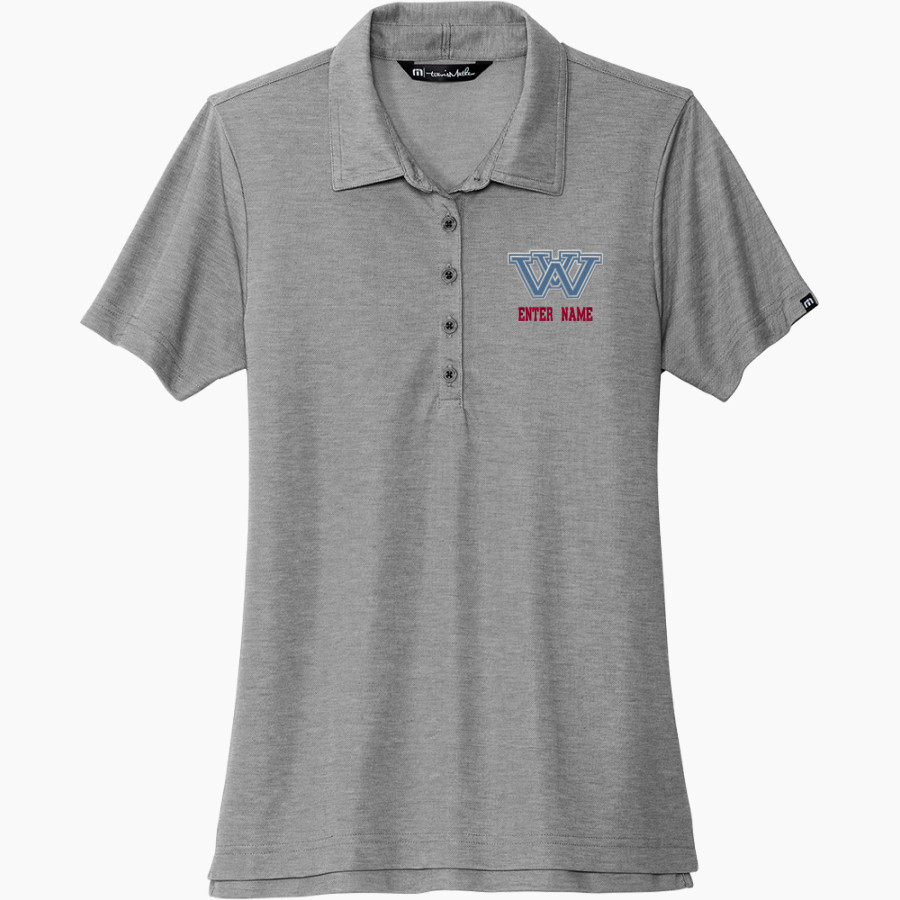 West Valley Rams Online Store <span class="pdp-name-mascot">West Valley Rams</span> TravisMathew Women's Oceanside Heather Polo