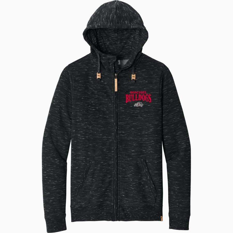 Boscobel Bulldogs tentree Men's Space Dye Fleece Full-Zip Hoodie