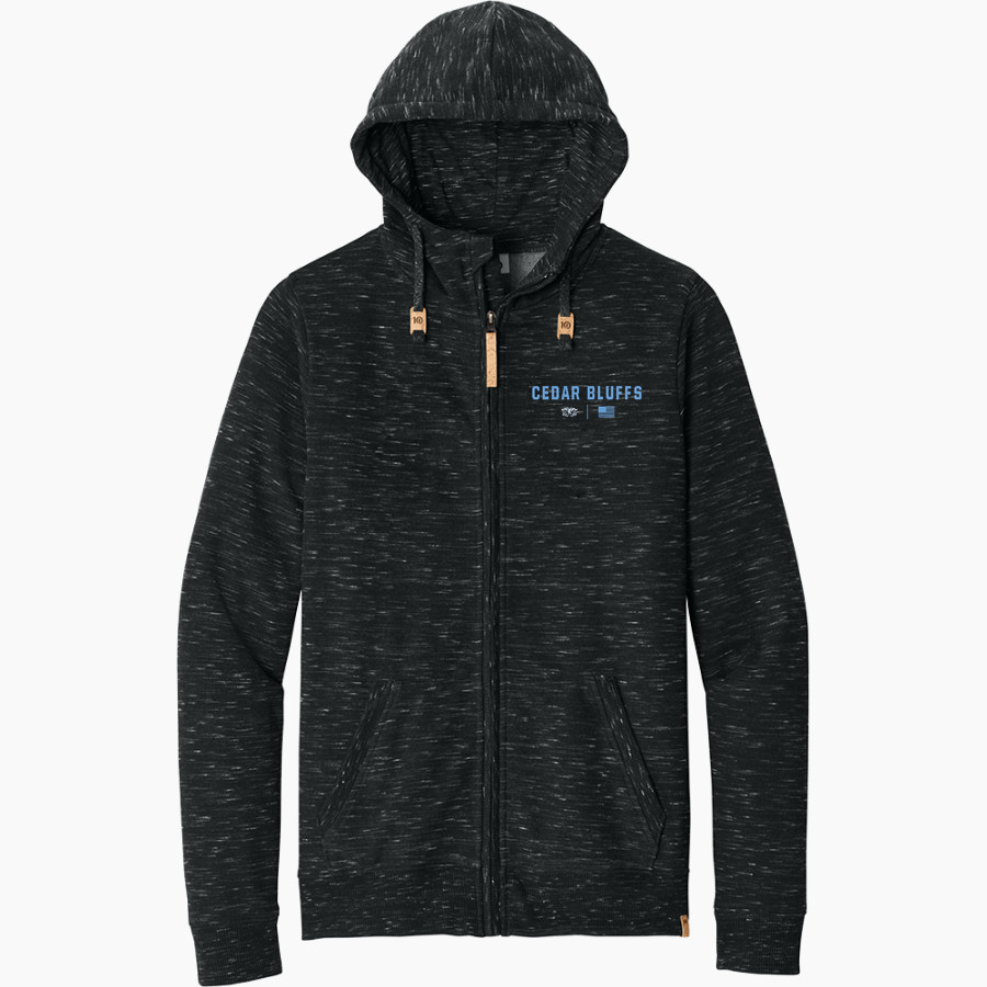 Cedar Bluffs Wildcats <span class="pdp-name-mascot">Cedar Bluffs Wildcats</span> tentree Men's Space Dye Fleece Full-Zip Hoodie
