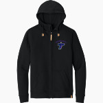Trevecca University Trojans tentree Men's Space Dye Fleece Full-Zip Hoodie Front Thumbnail