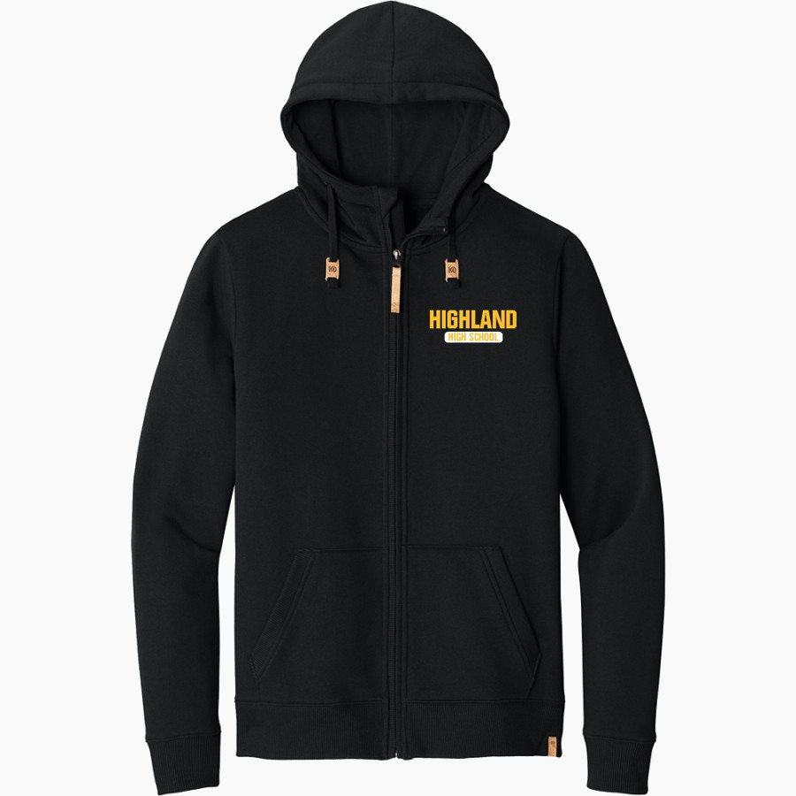 HIGHLAND HIGH SCHOOL HUSKIES tentree Men's Space Dye Fleece Full-Zip Hoodie