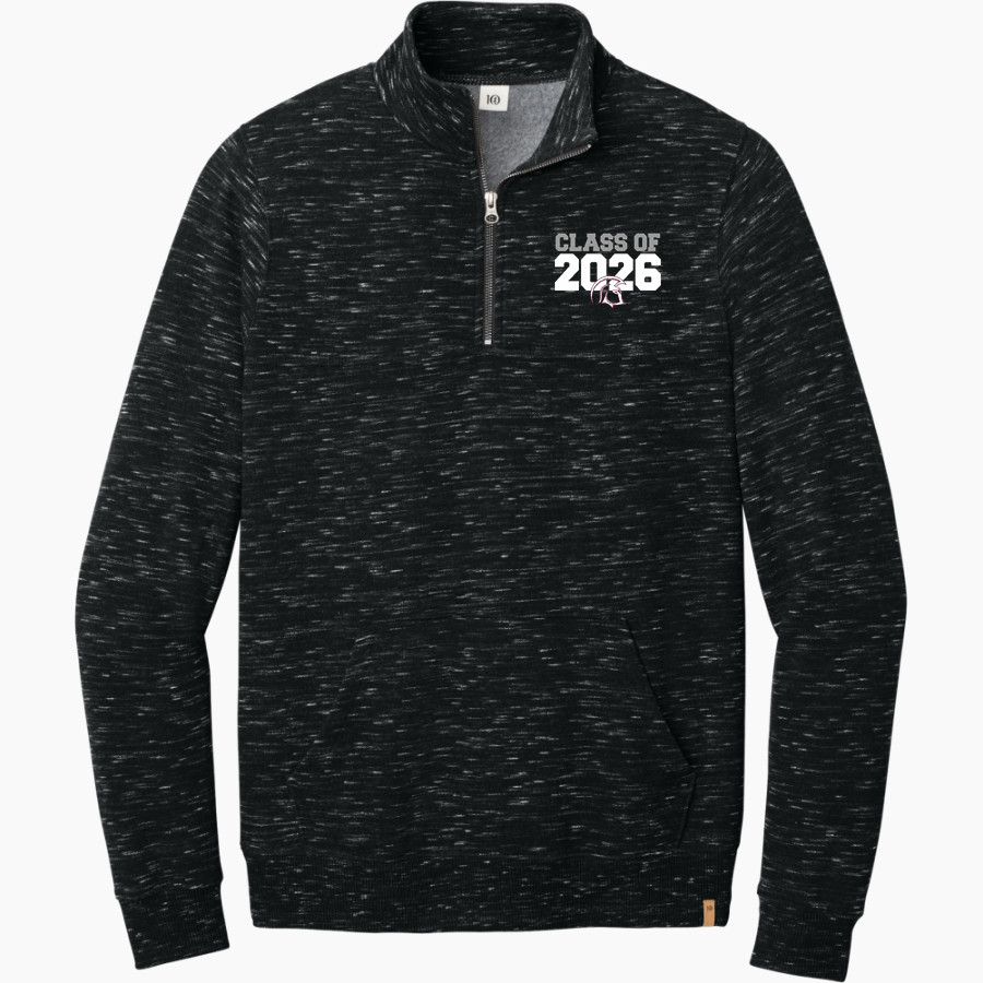 North Crawford Trojans tentree Men's Space Dye 1/4-Zip Fleece Pullover