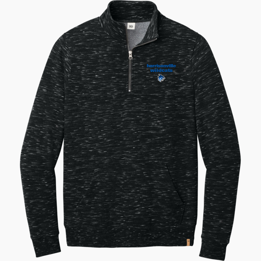 HARRISONVILLE HIGH SCHOOL WILDCATS tentree Men's Space Dye 1/4-Zip Fleece Pullover