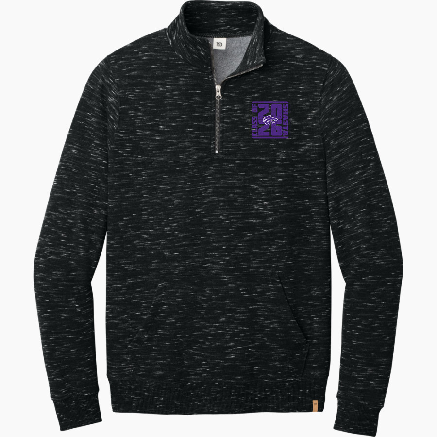SHASTA HIGH SCHOOL WOLVES tentree Men's Space Dye 1/4-Zip Fleece Pullover