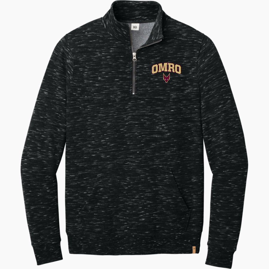 Omro School District Sideline Store <span class="pdp-name-mascot">OMRO FOXES</span> tentree Men's Space Dye 1/4-Zip Fleece Pullover