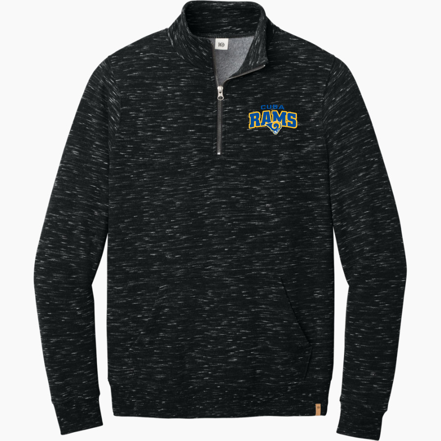 CUBA HIGH SCHOOL RAMS tentree Men's Space Dye 1/4-Zip Fleece Pullover