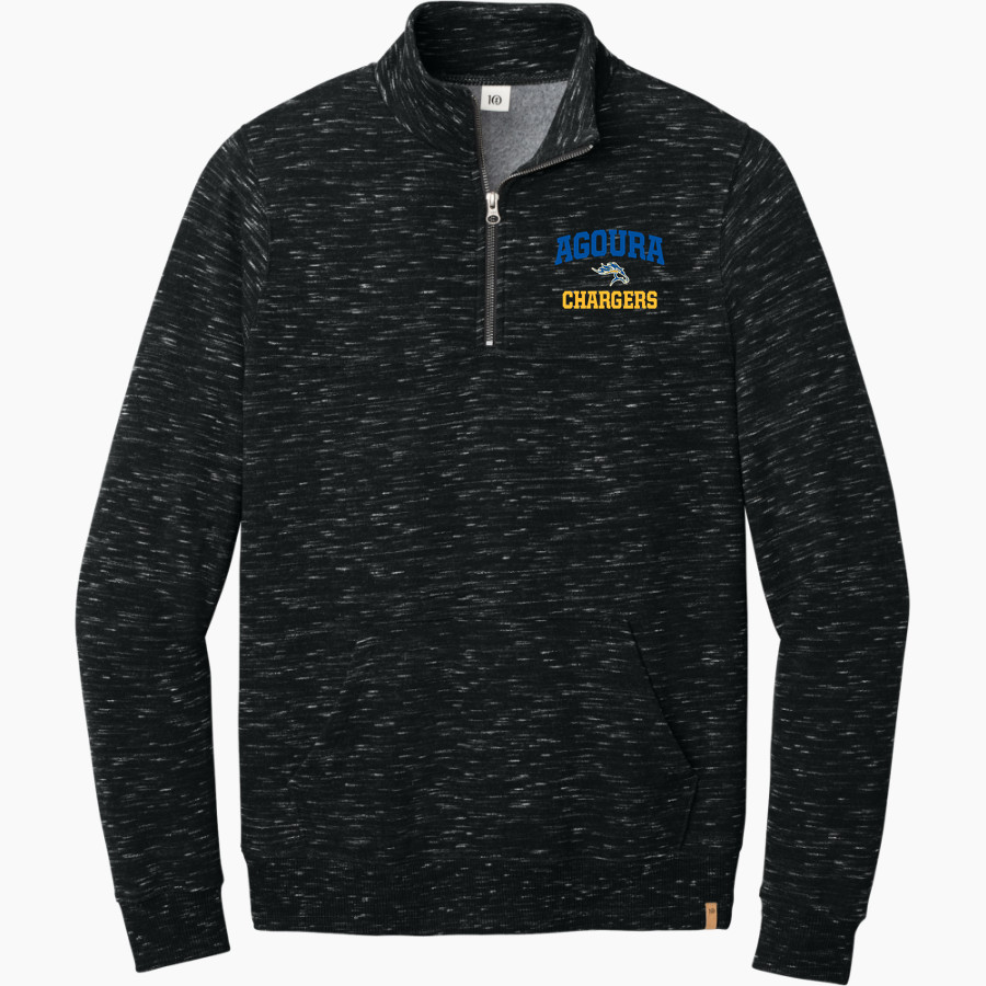 AGOURA HIGH SCHOOL CHARGERS tentree Men's Space Dye 1/4-Zip Fleece Pullover